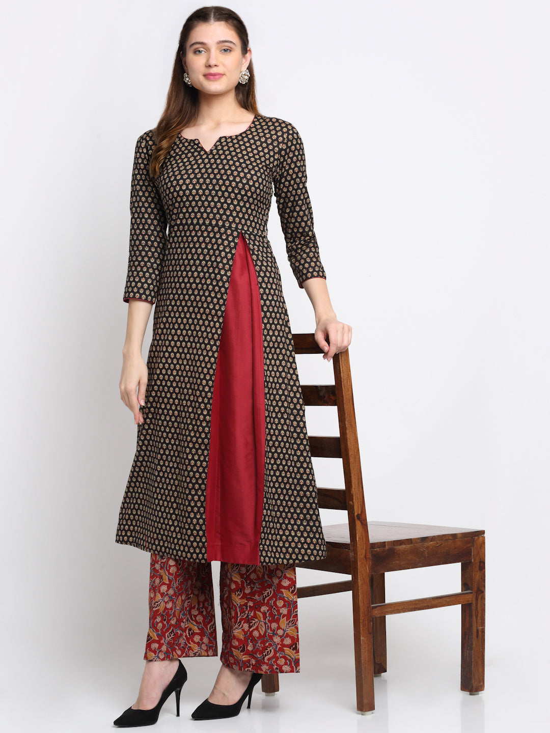 Buy online Black Rayon Flared Ethnic Dress from ethnic wear for Women by  Juniper for ₹500 at 80% off | 2024 Limeroad.com